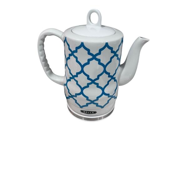 Bella Ceramic Electric Kettle Blue White Moroccan 1.5L Model KE17397 Tested Work - Picture 3 of 12